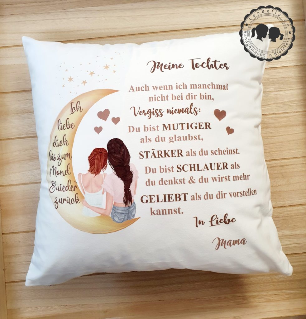 Tochter Kissen LeaBella.de Handgemacht in BielefeldLeaBella.de